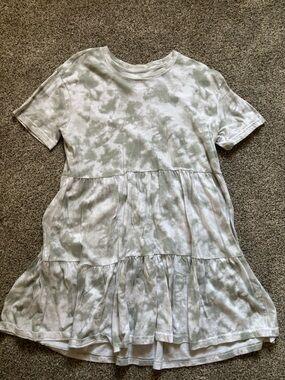 Abercrombie & Fitch Sage Green Tie-Dye T-shirt Dress